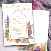 秋インラブ10月離れエレガントBaby Shower 招待状