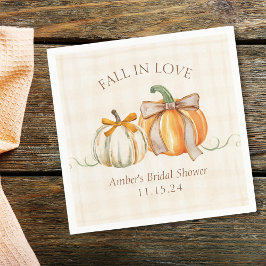 "秋インラブ"秋のエレガント秋ブライダルシャワー スタンダードカクテルナプキン