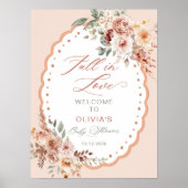 秋インラブBohoベビーシャワーウェルカム ポスター (正面)