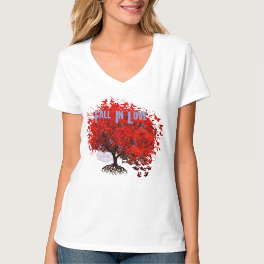 秋インラブTシャツ渦巻きルーツパズル作品 Tシャツ (正面)
