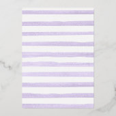 秋インラベンダーパンプキンプラムブライダルシャワー 箔招待状 (裏面)