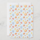 秋インラヴ名門私立校風のジンジャージャーブベイビーシャワーパーティー 招待状 (裏面)