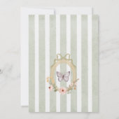 秋インヴィンテージセージお洒落ベイビーシャワー 招待状 (裏面)