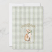 秋インヴィンテージセージお洒落ベイビーシャワー 招待状 (裏面)