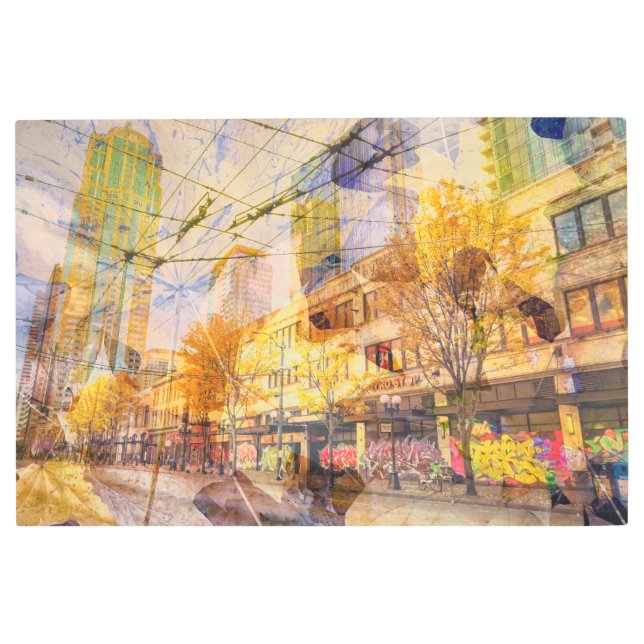 秋イン市抽象芸術 メタルプリント (正面)