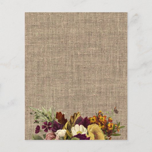 秋イン恋の秋のフローラ予算ブライダルシャワー (裏面)