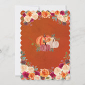 秋イン恋素朴- Pumpkin Autumn Baby Shower I 招待状 (裏面)