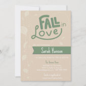 秋イン恋 – ハートとモノス葉トネン 招待状 (正面)