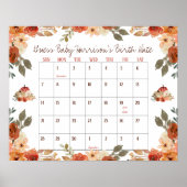 秋イン恋，赤ちゃんシャワー推測ベビーの誕生日 ポスター (正面)