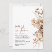 秋イン愛の花水彩ブライダルシャワーイン 招待状 (正面)