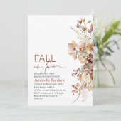 秋イン愛の花水彩ブライダルシャワーイン 招待状 (スタンド正面)