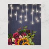 秋イン愛ひまわりバラ予算ブライダルシャワー (裏面)