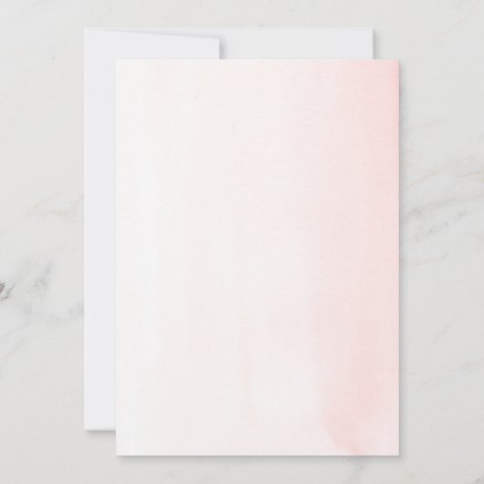 秋イン愛エレガントなウェディングピンクの花かぼちゃ 招待状 (裏面)