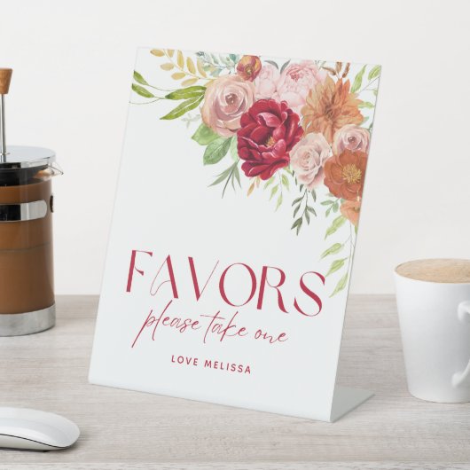 秋イン愛ブライダルシャワー好意シンボルや象徴 台座サイン (インサイチュ)