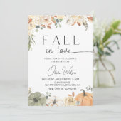 秋イン愛ブライダルシャワー – 秋素朴のパーティー 招待状 (スタンド正面)
