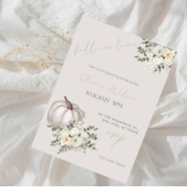 秋イン愛ブライダルシャワー-素朴紅葉 招待状