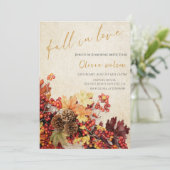 秋イン愛ブライダルシャワー-離れチャーム&素朴 招待状 (スタンド正面)