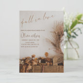 秋イン愛ブライダルシャワー-離れチャーム&素朴 招待状 (スタンド正面)