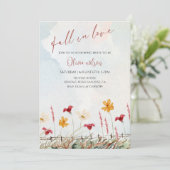 秋イン愛ブライダルシャワー-離れチャーム&素朴 招待状 (スタンド正面)