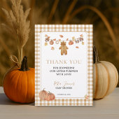 秋イン愛素朴ベビー物干し系ベビーシャワー サンキューカード