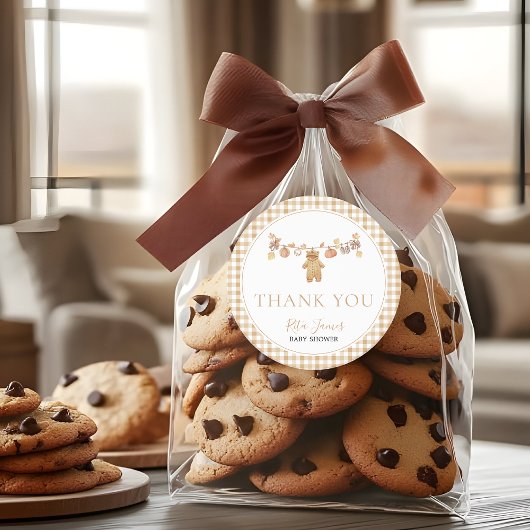 秋イン愛素朴ベビー物干し系ベビーシャワー ラウンドシール