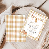 秋イン愛素朴ベビー物干し系ベビーシャワー 招待状