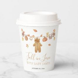 秋イン愛素朴ベビー物干し系ベビーシャワー 紙コップ