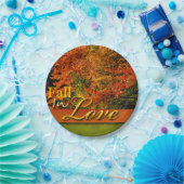 秋イン愛素朴景結婚の写真秋 ペーパープレート (パーティー)