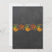 秋イン愛金ゴールド離れチョークボードブライダルシャワー 招待状 (裏面)