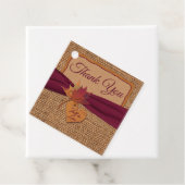 秋イン愛、紅葉、バーラップ結婚式の引き出物 フェイバータグ (インサイチュ)