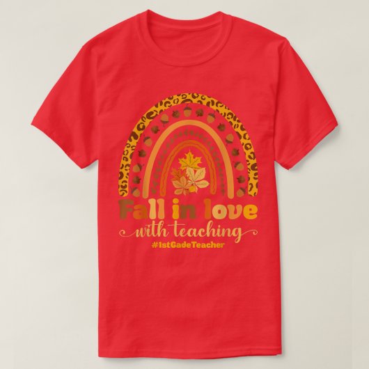 秋イン教えラブの1年生先生秋ライ Tシャツ (デザイン正面)