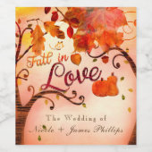 秋イン秋お洒落のカスタムワインラベル ワインラベル (シングルラベル)