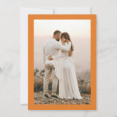 秋イン秋のパンプキ素朴ン写真結婚の 招待状 (裏面)