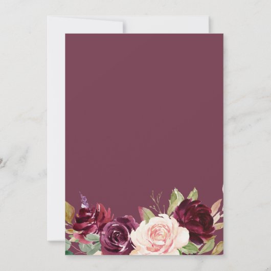 秋イン秋のフローラベビーシャワー 招待状 (裏面)