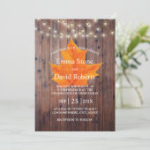 秋イン秋の紅葉ストリングライツ結婚ズ 招待状 (スタンド正面)