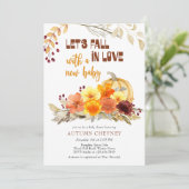 秋イン秋の花かぼちゃ赤ちゃんシャワー 招待状 (スタンド正面)