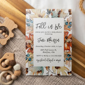 秋イン秋の葉の果実ベビーシャワー 招待状