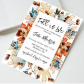 秋イン秋の葉の果実ベビーシャワー 招待状