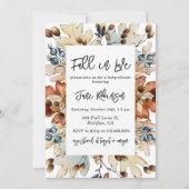 秋イン秋の葉の果実ベビーシャワー 招待状 (正面)