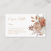 秋イン秋の赤ちゃんシャワーおむつラッフル エンクロージャーカード (正面)