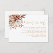 秋イン秋の赤ちゃんシャワーベビー本 エンクロージャーカード (正面/裏面)