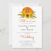 秋イン秋ひまわりパンプキン結婚ズ 招待状 (正面)