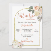 秋イン秋ハーベストカボチャ赤ちゃんシャワー 招待状 (正面)