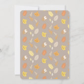 秋イン秋リースバーチャルベビーシャワー 招待状 (裏面)