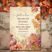 秋イン秋ヴィンテージ結婚式の写真 セーブザデート