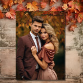 秋イン秋ヴィンテージ結婚式の写真 セーブザデート