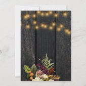 秋イン秋秋素朴なフローラ結婚 招待状 (裏面)