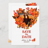 秋イン秋素朴フローラ写真 セーブザデート (正面/裏面)