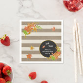 秋イン素朴ラブブライダルシャワー スタンダードカクテルナプキン (インサイチュ)