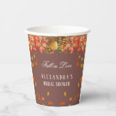 秋イン素朴ラブ秋ブライダルシャワー紙カップ 紙コップ (正面)